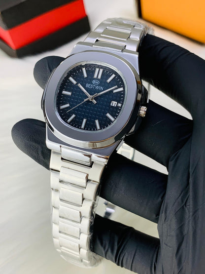 BEST-WIN (Silver Chain/Blue Dial)
