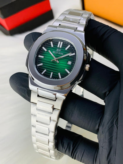 BEST-WIN (Silver Chain/Green Dial)