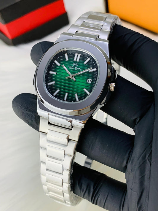 BEST-WIN (Silver Chain/Green Dial)